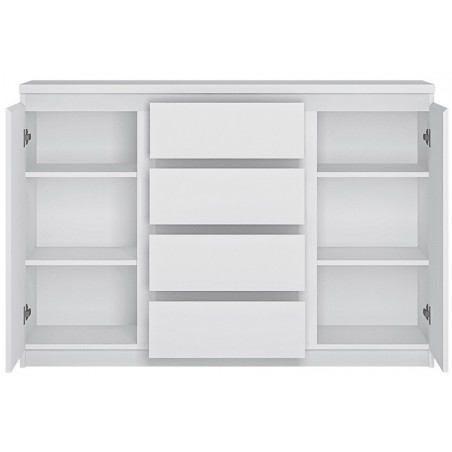 Fribo Two Door Four Drawer Sideboard - White Open
