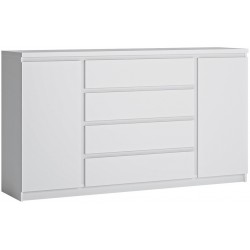 Fribo Two Door Four Drawer Wide Sideboard - White