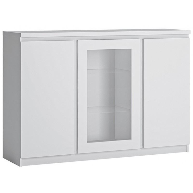 Fribo Three Door (Glazed Centre Door) Sideboard - White