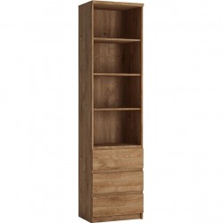 Fribo Tall Narrow Bookcase - Oak