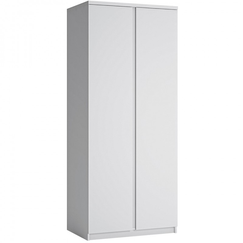 An image of Fribo Two Door Wardrobe - White