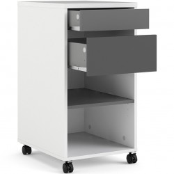 Cavaco Two-Drawer Mobile File Cabinet Open