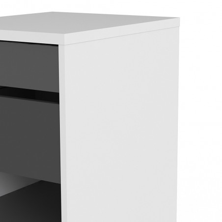 Cavaco Two-Drawer Mobile File Cabinet Top Corner Detail