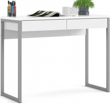 Cavaco Two Drawer Functional Desk - Gloss White Mood Shot