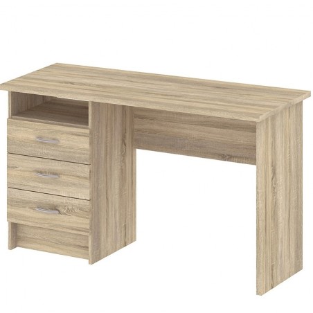 Cavaco Single Pedestal Desk 3 Drawer Oak