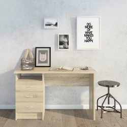 Cavaco Single Pedestal Desk 3 Drawer Oak Room Shot