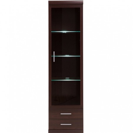 Imperial Tall Narrow Glazed Display Cabinet Front View
