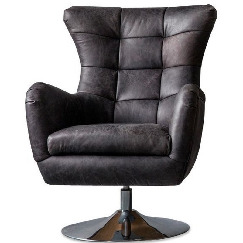 An image of Leicester Real Leather Lounge Chair