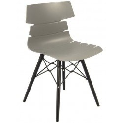 Fabulo chair with Black Legs and grey seat