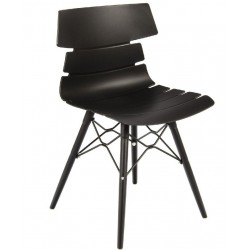 Fabulo chair with Black Legs and Black seat