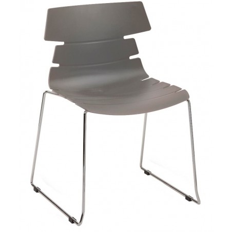 fabulo chair with a grey seat and sled frame