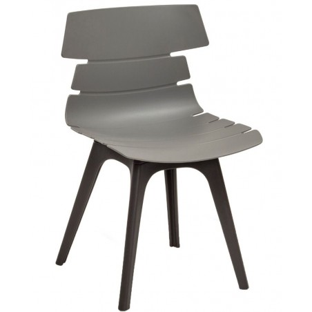 Fabulo chair with a grey seat and black legs