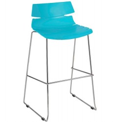 Fabulo high stool with a turquoise seat
