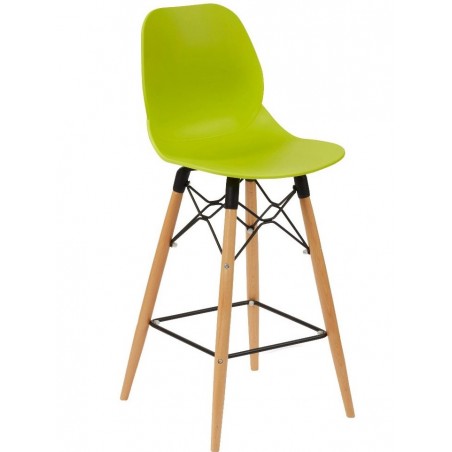 sligo high bar stool lime green with beech frame