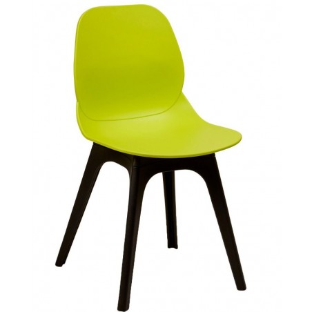 Sligo chair with lime green shell and black legs