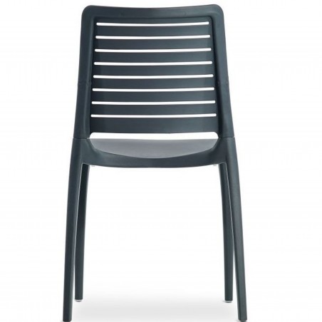 Capri chair in Anthracite rear view