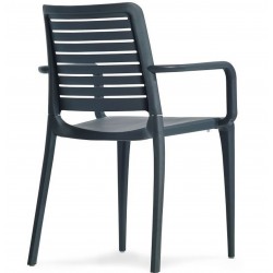 capri designer armchair rear angle