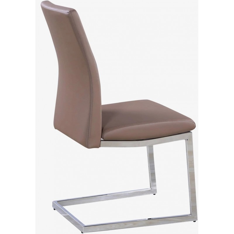 An image of Two Lagoa Faux Leather Cantilever Dining Chair
