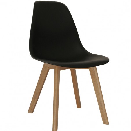 Brussels Plastic Dining Chairs - Black