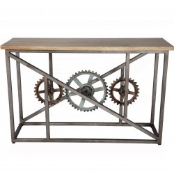 Panna Console Table With Wheels Front View