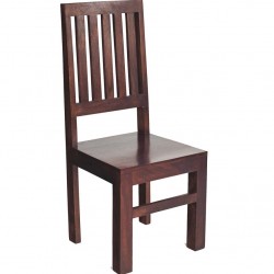 Indore Dark Mango Wooden Chair Angled View