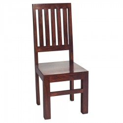 Indore Dark Mango Slat Back Chair Angled View