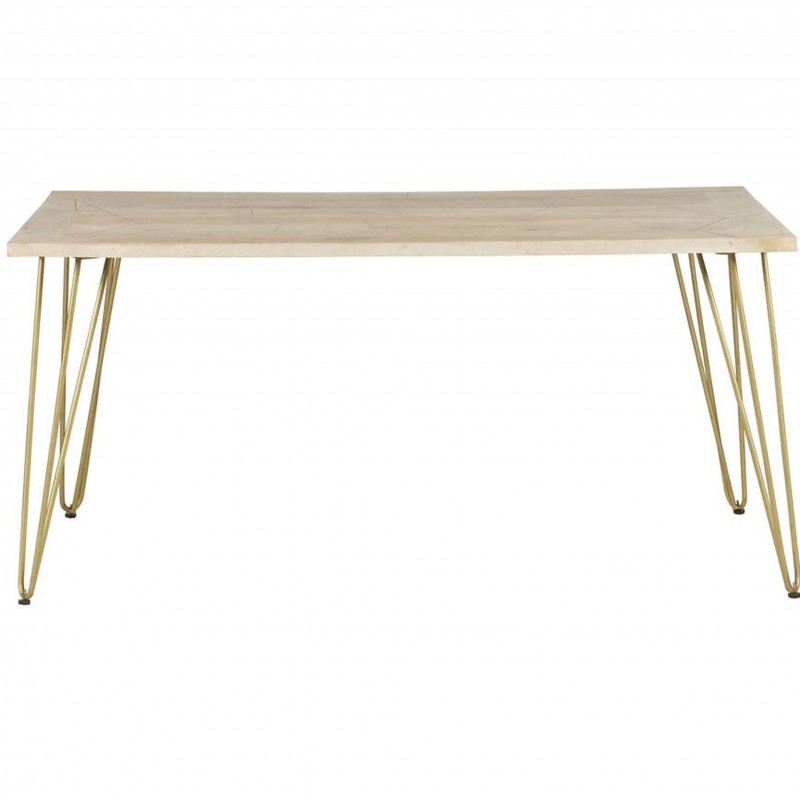 An image of Tanda Light Gold Dining Table