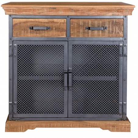 Brompton Industrial 2 Drawer Sideboard Front View