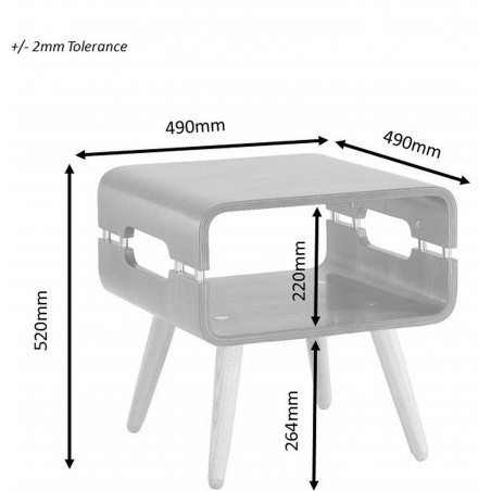 Sao Walnut Lamp Table Dimensions