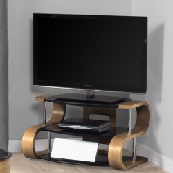 Tanis 85cm Curved TV Cabinet - Oak Mood shot