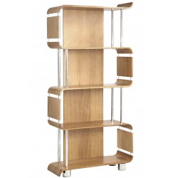 Banis Curved Bookcase - Oak