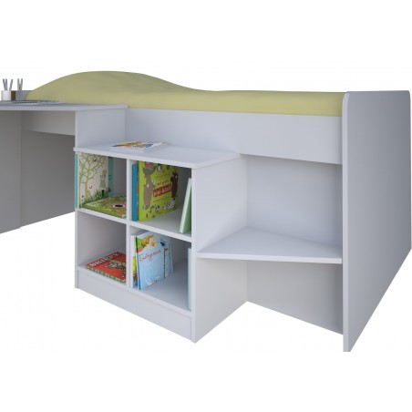 Kidsaw Pilot Cabin Bed White Angled View