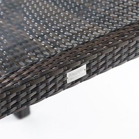Classic Rattan Square Glass Table Detail