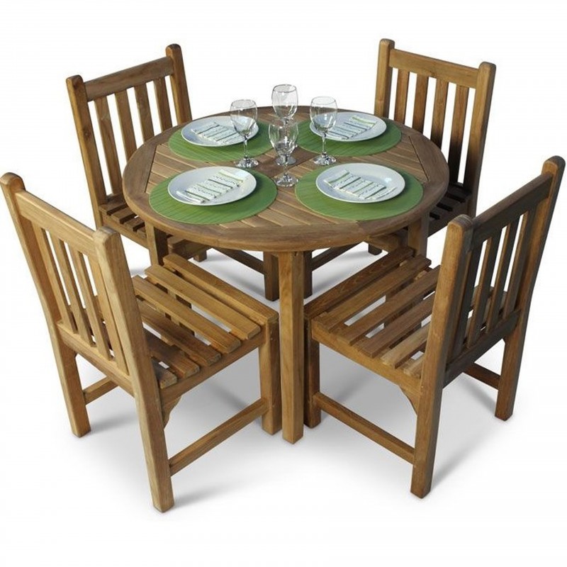 An image of Buckland 4 Seater Teak Dining Set