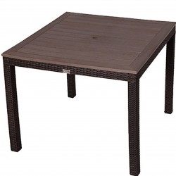 Covelo 4 Seater Plaswood/Rattan Table