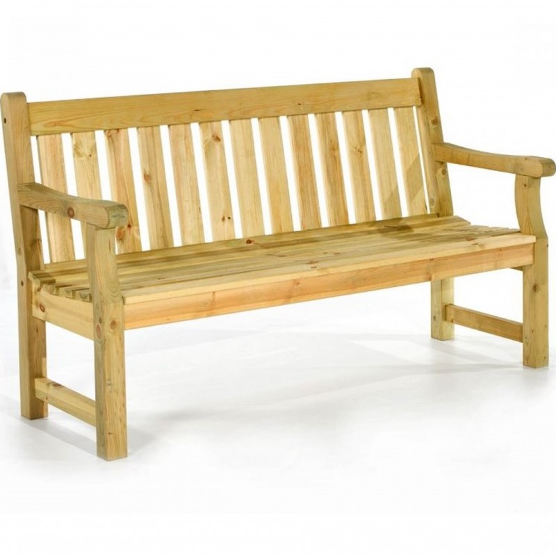 An image of Radley Pine Garden Bench - Natural Pine - Three Seater